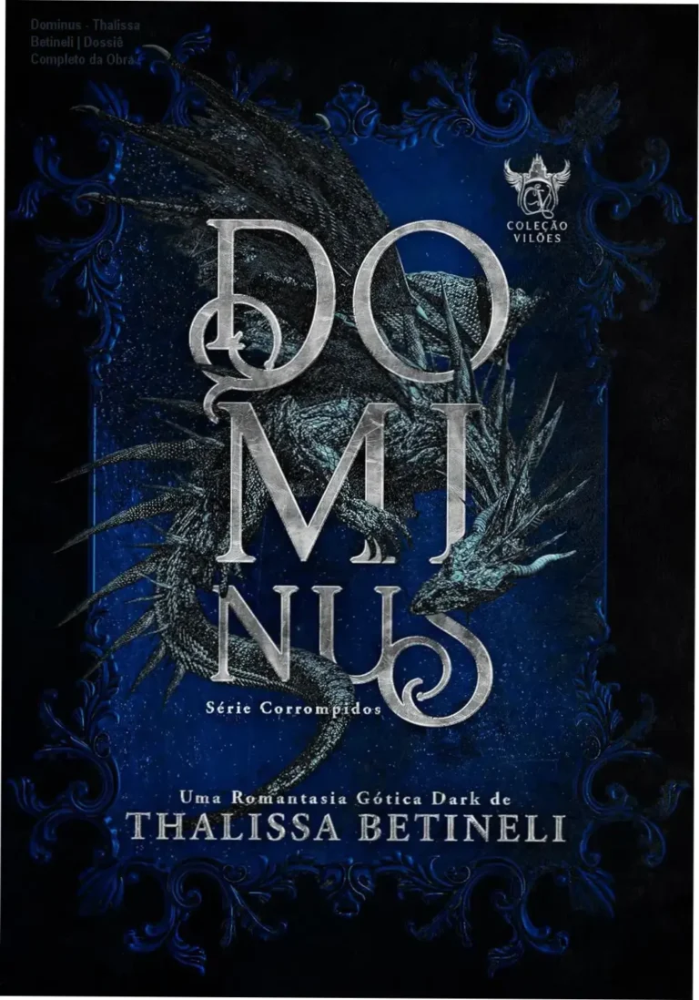 Capa do eBook Dominus de Thalissa Betineli apresentando elementos de fantasia gótica e épica