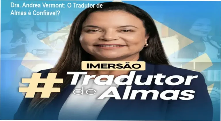 Representação visual da Imersão Tradutor de Almas da Dra. Andréa Vermont focada em saúde mental e psicanálise