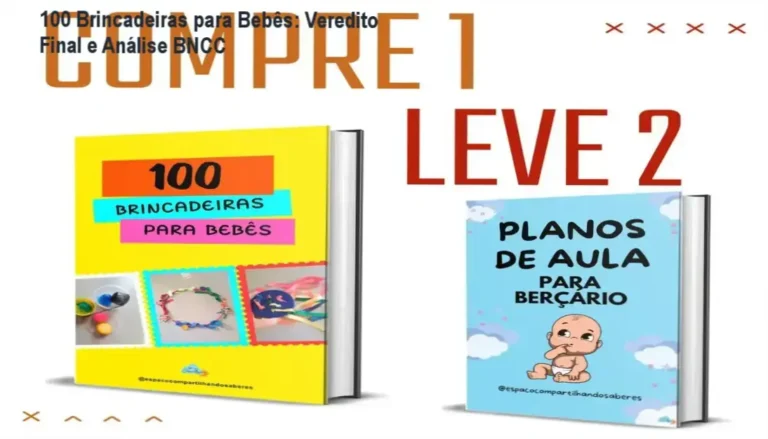 E-book 100 Brincadeiras para Bebês de Adrinelly Lemes: visão interna das atividades e plano de aula