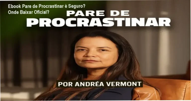 Capa do Ebook Pare de Procrastinar da Dra. Andréa Vermont sobre uma mesa de estudos