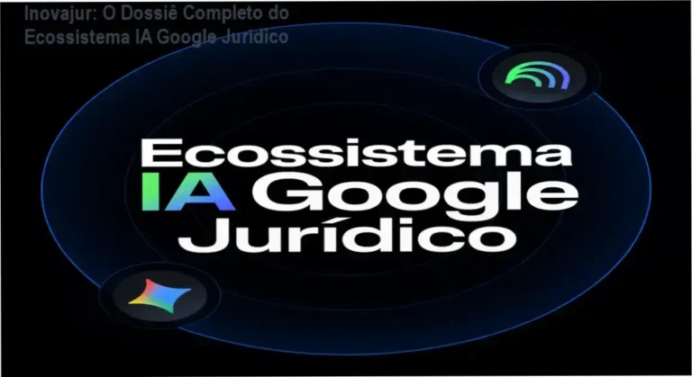 Interface de aprendizado do Curso Ecossistema IA Google Jurídico da Inovajur exibindo ferramentas Gemini e NotebookLM