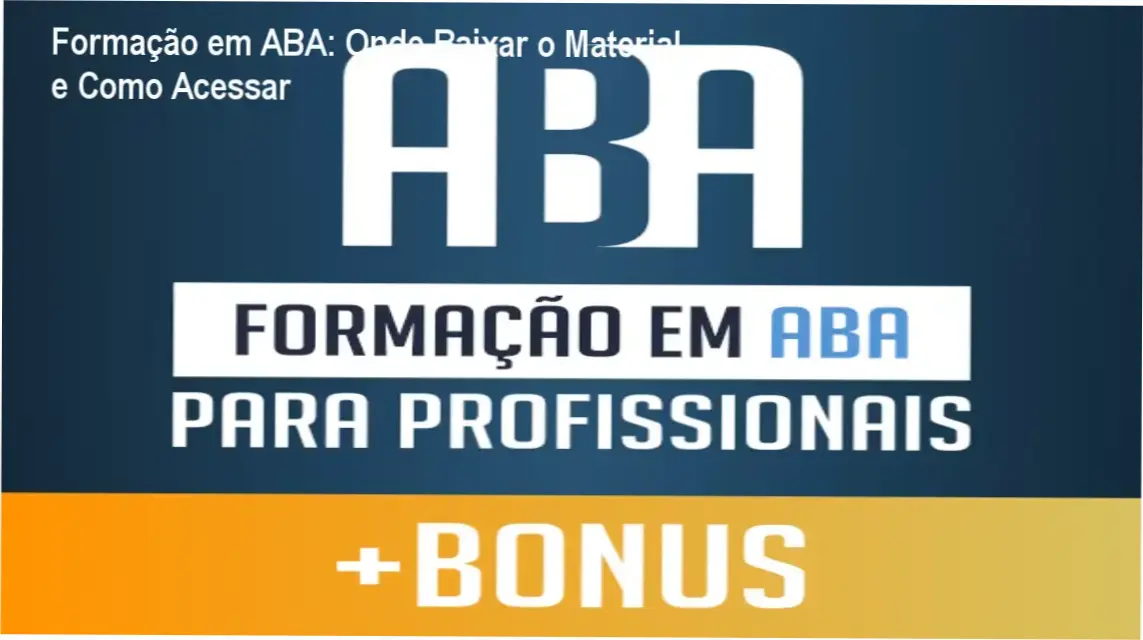 Interface de acesso à Formação em ABA da Academia do Autismo com detalhes do Método MAAIS