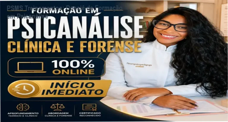 PSMS Treinamentos: Dossiê da Formação em Psicanálise 6 https://ondeaprender.com.br/programa-recomece-cris-jordao-analise-tecnica/ Interface de estudos da Formação em Psicanálise Clínica e Forense da PSMS Treinamentos exibindo videoaulas e material didático