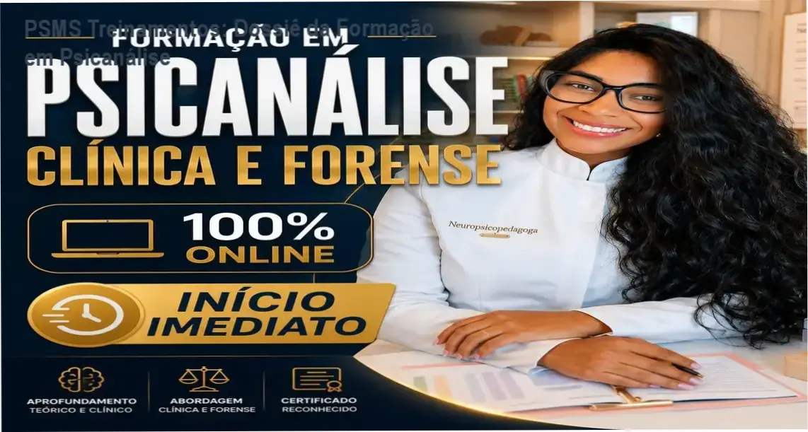 PSMS Treinamentos: Dossiê da Formação em Psicanálise 1 https://ondeaprender.com.br/psms-treinamentos-formacao-psicanalise-clinica-forense-review/ Interface de estudos da Formação em Psicanálise Clínica e Forense da PSMS Treinamentos exibindo videoaulas e material didático
