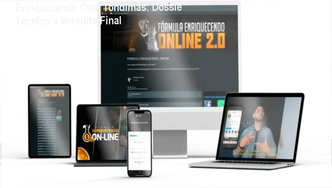 Interface do treinamento Fórmula Enriquecendo Online e Método T.O.M de Tondimas Tôrres