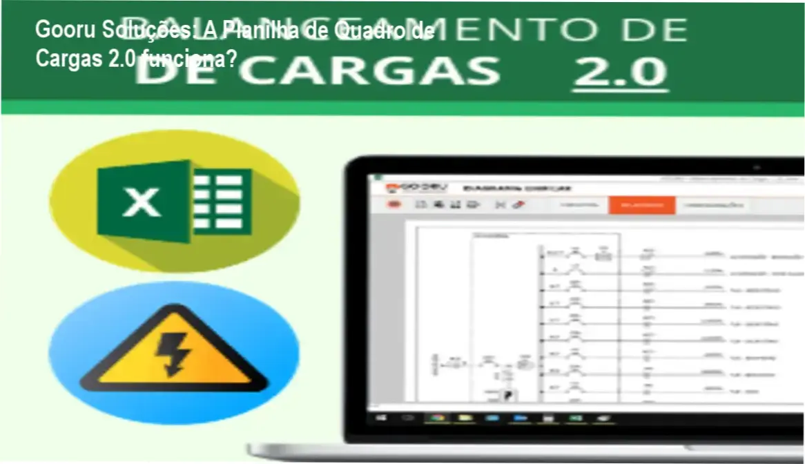 Interface de planilha automatizada em Excel com programação VBA para cálculos de quadro de cargas elétricos