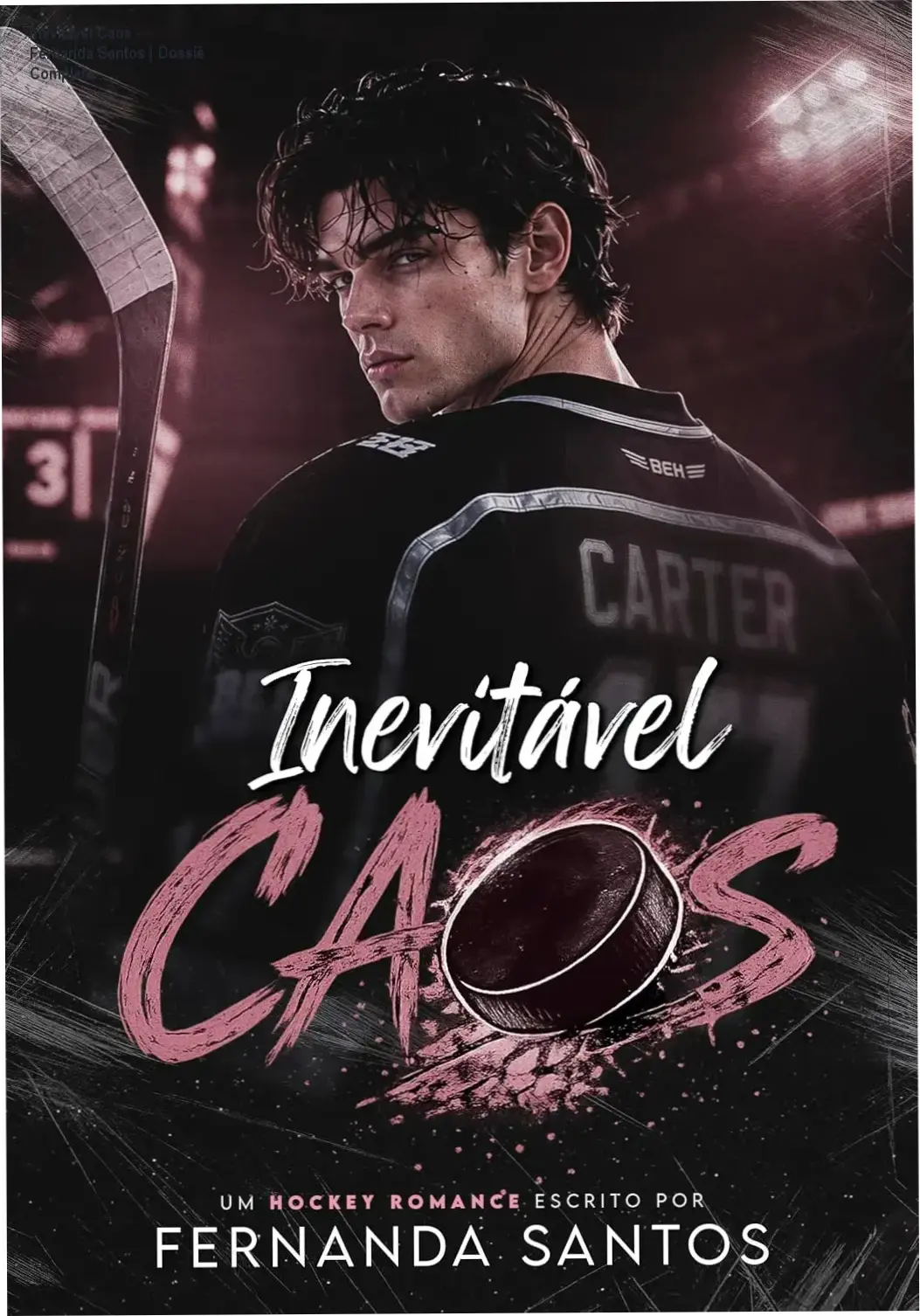 Capa do eBook Inevitável Caos de Fernanda Santos em um dispositivo Kindle