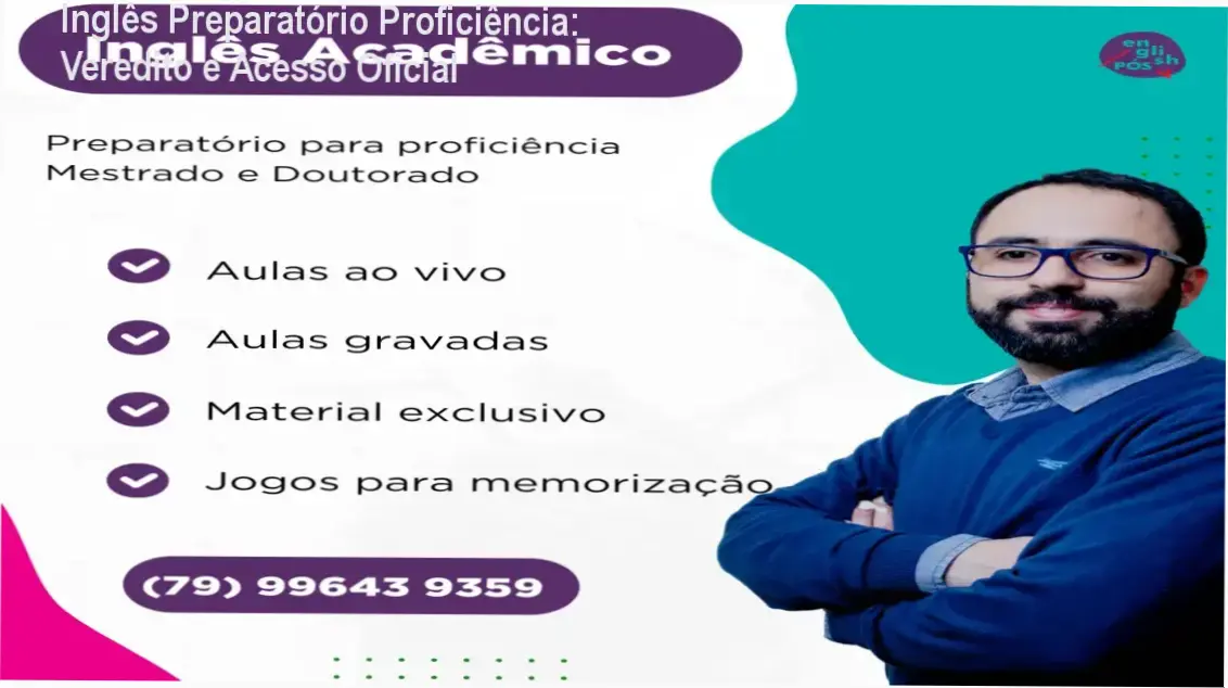 Inglês Preparatório Proficiência: Veredito e Acesso Oficial 1 https://ondeaprender.com.br/ingles-preparatorio-proficiencia-onde-baixar-acesso-oficial/ Interface de acesso ao curso de Inglês Preparatório para Proficiência em Mestrado e Doutorado