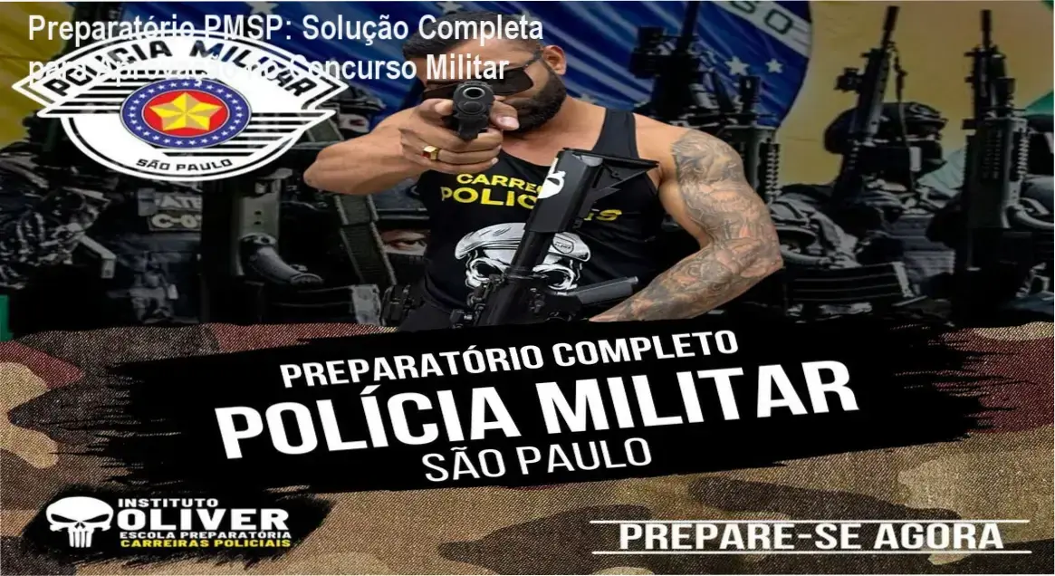 Livro de estudos com plano de aula sobre preparação para concurso da Polícia Militar de São Paulo