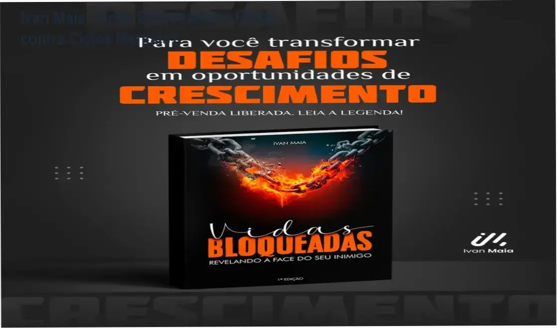 Ilustração conceitual sobre superação de bloqueios emocionais e autoconhecimento com o livro Vidas Bloqueadas