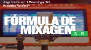 Interface de software de mixagem profissional sendo utilizada para aplicar a Metodologia FM3 de Jorge SomBinario