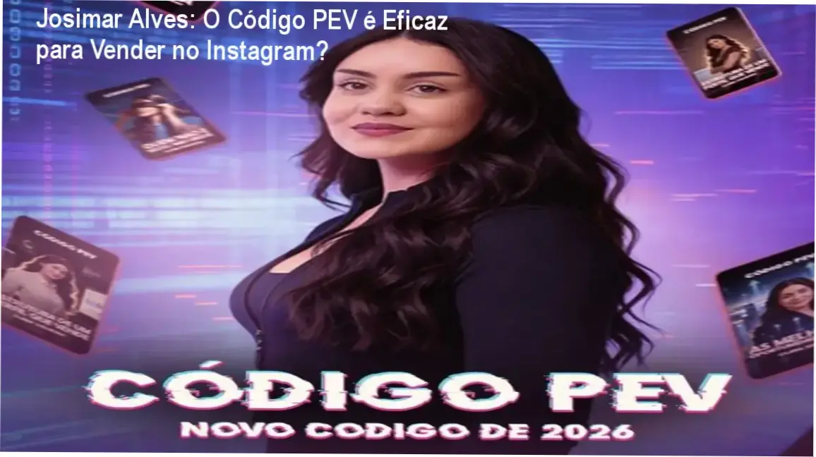 Representação visual do método Código PEV de Josimar Alves para engajamento e vendas no Instagram