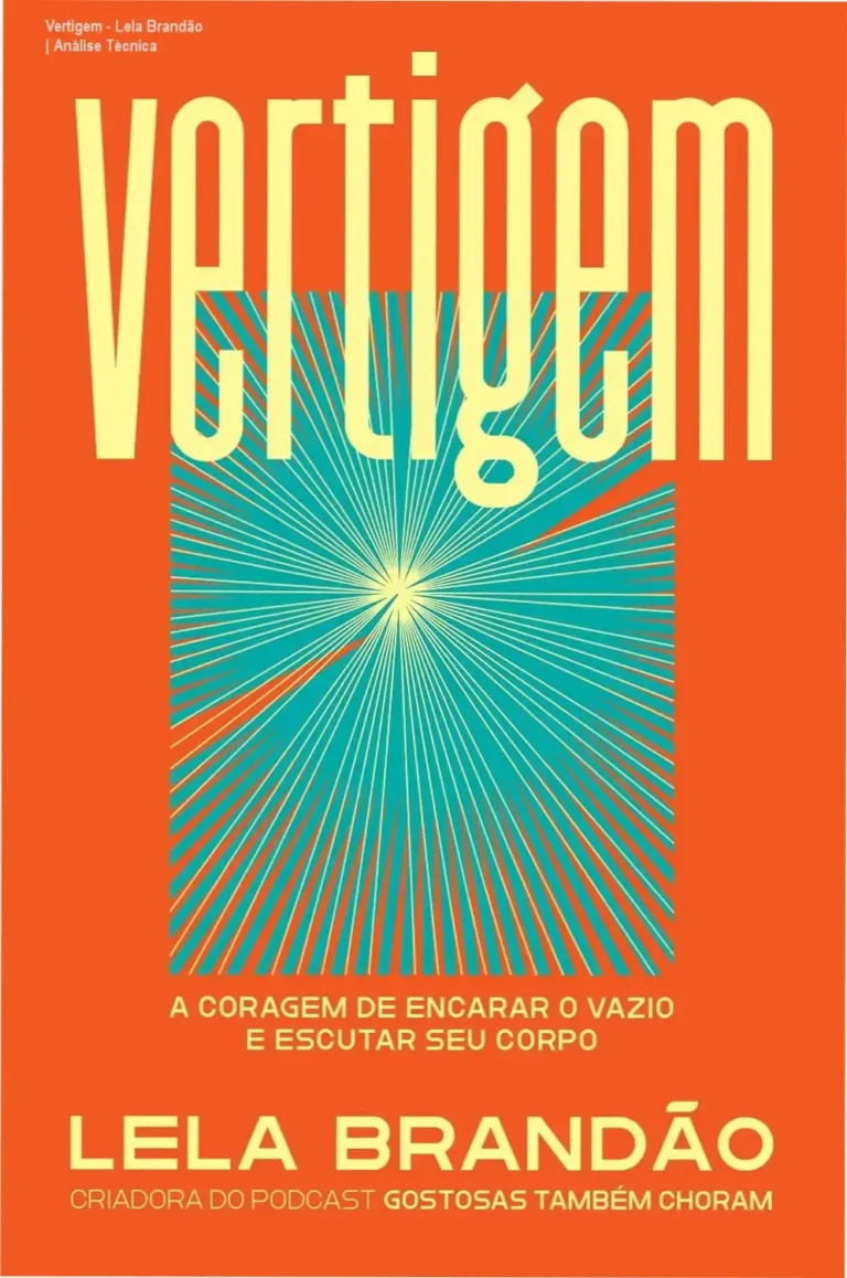 Capa do livro Vertigem de Lela Brandão sobre reconexão corporal e saúde mental