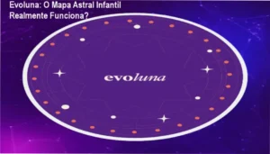 Interface do Mapa Astral Completo Infantil da Evoluna mostrando detalhes do relatório personalizado