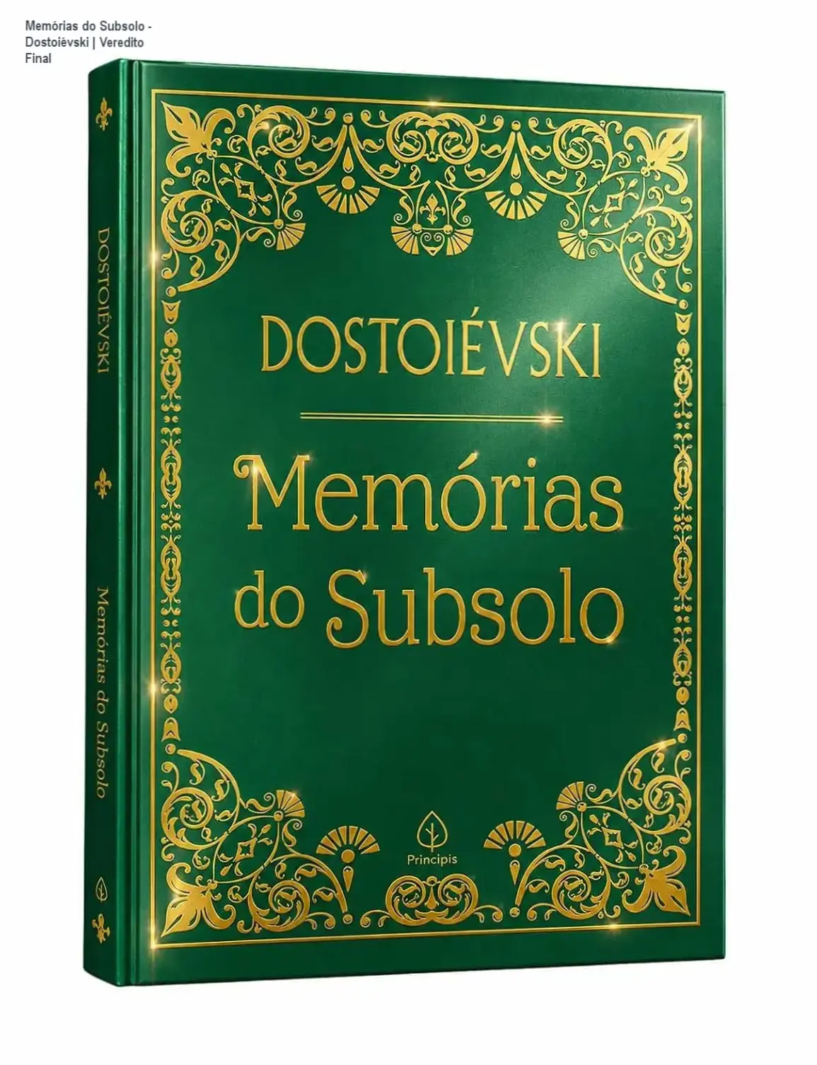 Capa do livro Memórias do Subsolo de Fiódor Dostoiévski em dispositivo digital