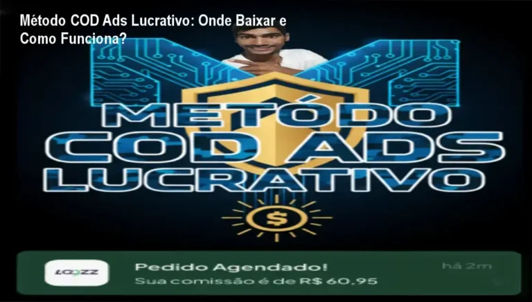Método COD Ads Lucrativo: Onde Baixar e Como Funciona? 2 https://ondeaprender.com.br/ Interface de curso online demonstrando o método de vendas Cash on Delivery com anúncios online