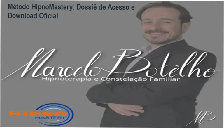 Interface do curso Método HipnoMastery apresentando módulos de Hipnose Clínica e Constelação Familiar