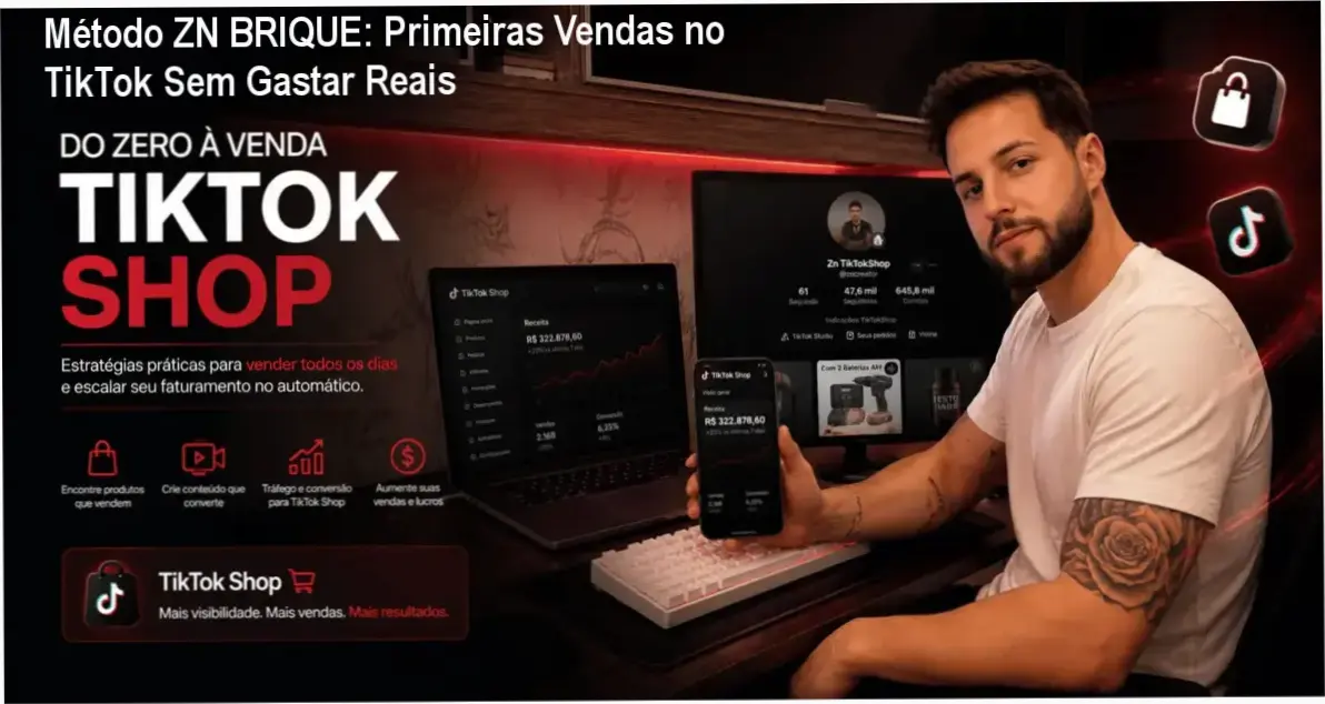 Método ZN BRIQUE: Primeiras Vendas no TikTok Sem Gastar Reais 1 https://ondeaprender.com.br/metodo-zn-brique-onde-comprar-e-se-e-gratis/ Curso online sobre como usar o TikTok para gerar vendas como afiliado sem investir em anúncios.