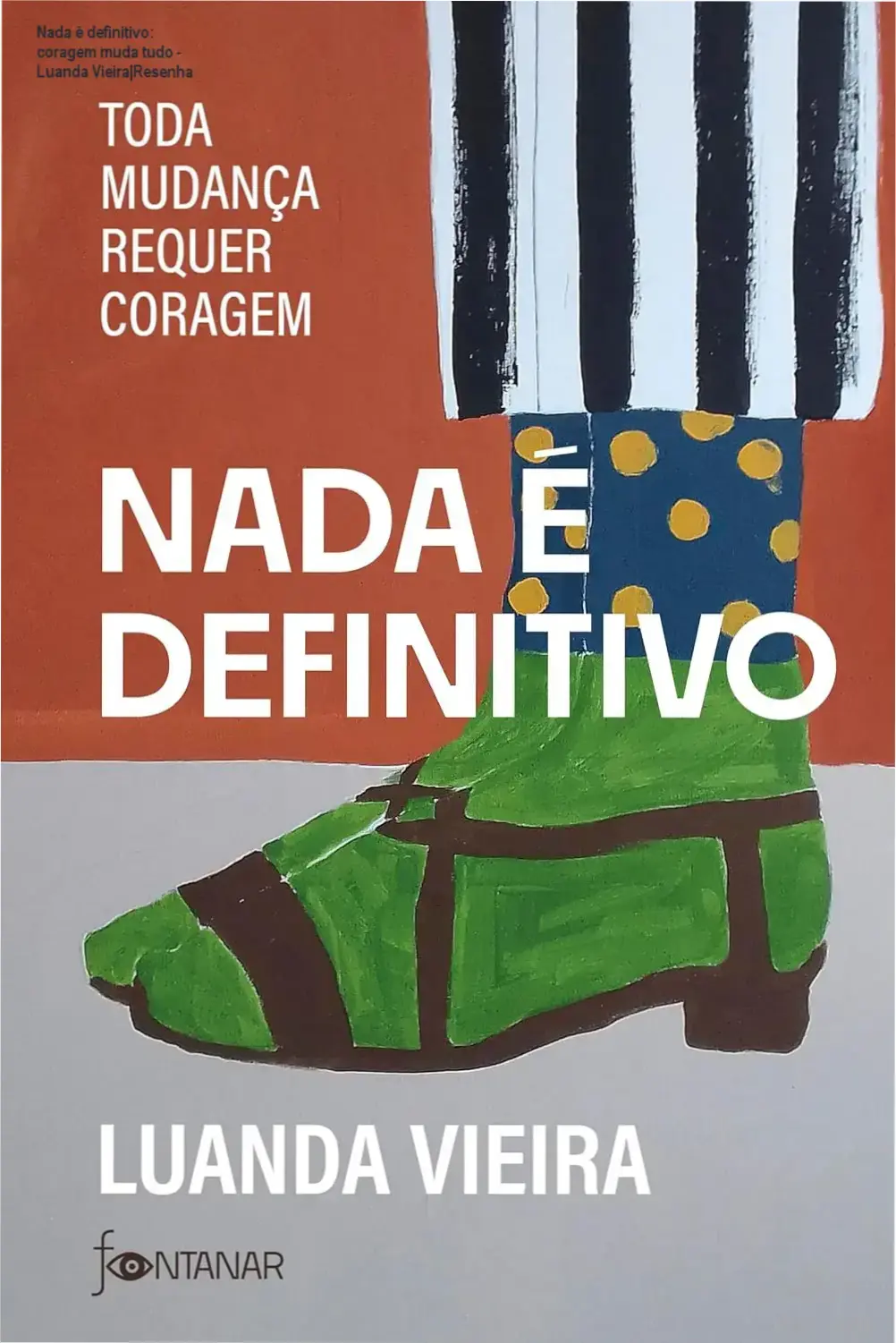 Capa do ebook 'Nada é Definitivo' destacando título e autora Luanda Vieira
