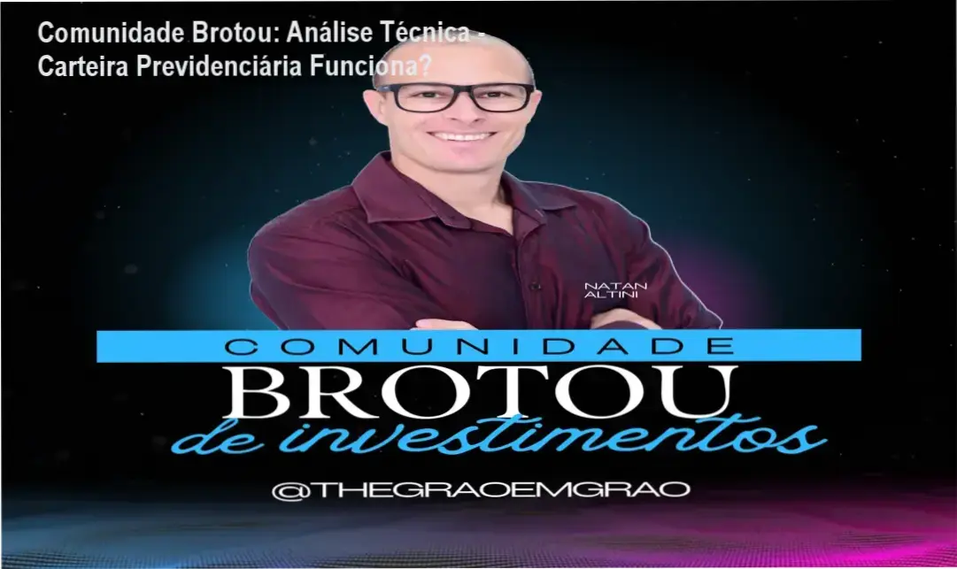 Natan Altini apresentando módulos da Comunidade Brotou sobre construção de carteira previdenciária para renda passiva