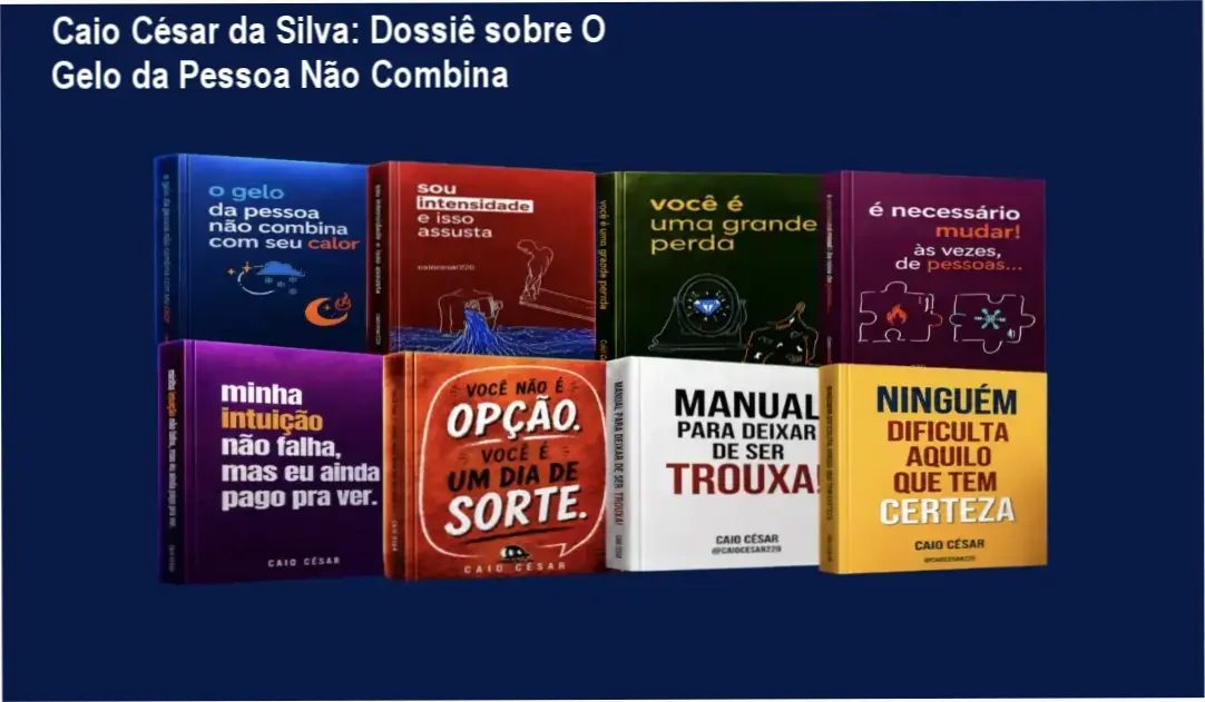 Visualização interna do combo de livros de Caio César da Silva sobre amor-próprio