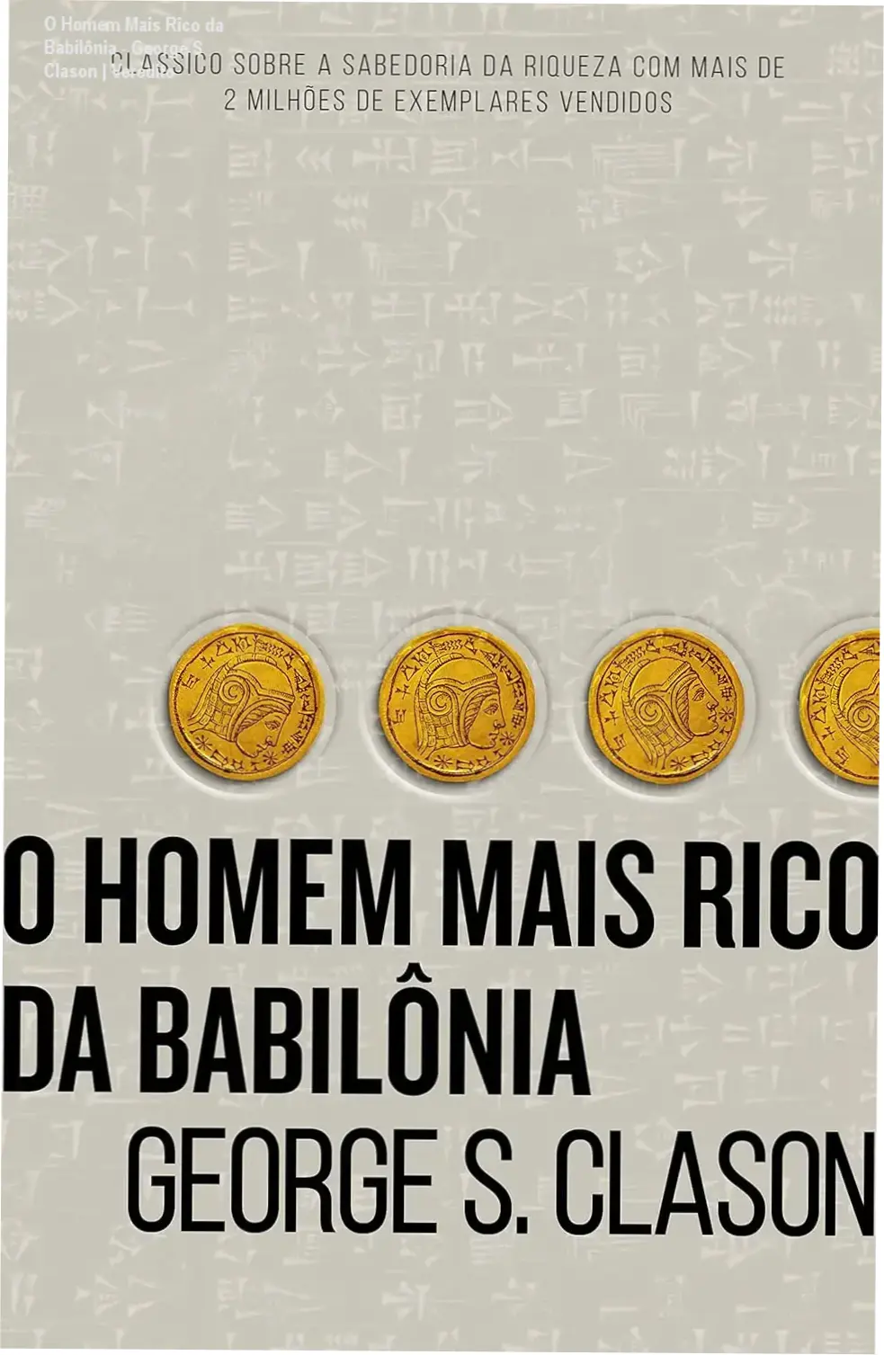 Capa do livro O Homem Mais Rico da Babilônia de George S Clason sobre educação financeira