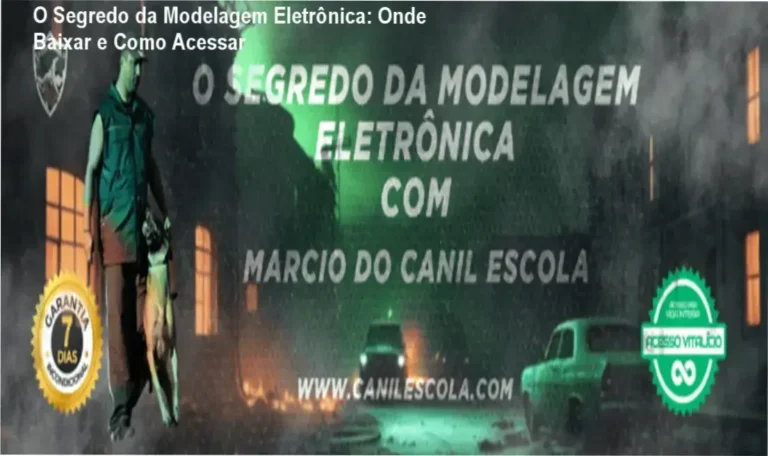 O Segredo da Modelagem Eletrônica: Onde Baixar e Como Acessar 8 https://ondeaprender.com.br/ Instrutor realizando adestramento técnico com colar eletrônico em um cão de alta performance