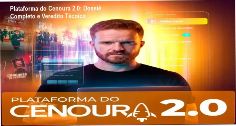 Interface da Plataforma do Cenoura 2.0 com materiais de estudo de Direito Penal e Processo Penal