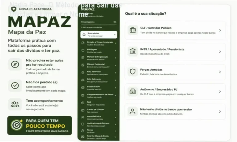 Nádia Pace: O Método para Sair das Dívidas e Limpar o Nome 5 https://ondeaprender.com.br/projeto-milhao-a-biblia-para-o-milhao-funciona-mesmo/ Visão interna do Protocolo Nádia Pace mostrando o método de blindagem de renda e negociação de dívidas