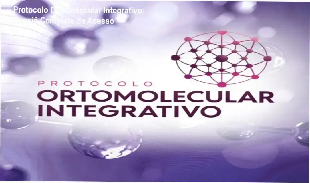 Representação visual de materiais de estudo do Protocolo Ortomolecular Integrativo focando em saúde holística e bioquímica