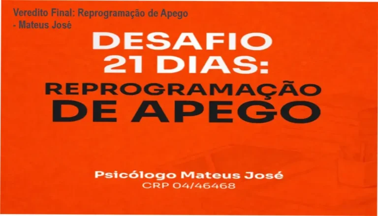 Diagrama da metodologia de reprogramação de apego do Psicólogo Mateus José