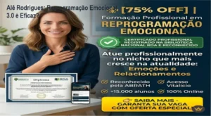 Interface do curso Reprogramação Emocional Avançado 3.0 de Alê Rodrigues em ambiente digital