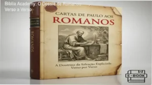 Visão interna do e-book Romanos Aplicada e Explicada Verso a Verso da Bíblia Academy demonstrando o método de estudo exegético