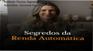 Icônia de download com tópico de curso sobre renda automática
