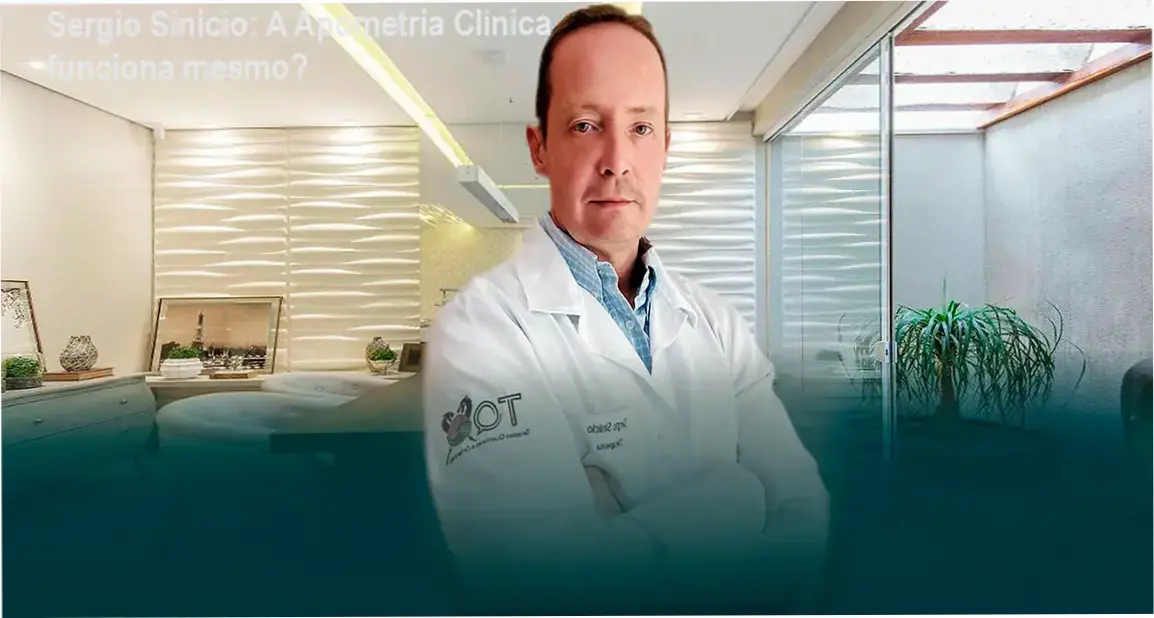Representação visual da formação em Apometria Clínica de Sergio Sinicio focada em cura transgeracional e epigenética.