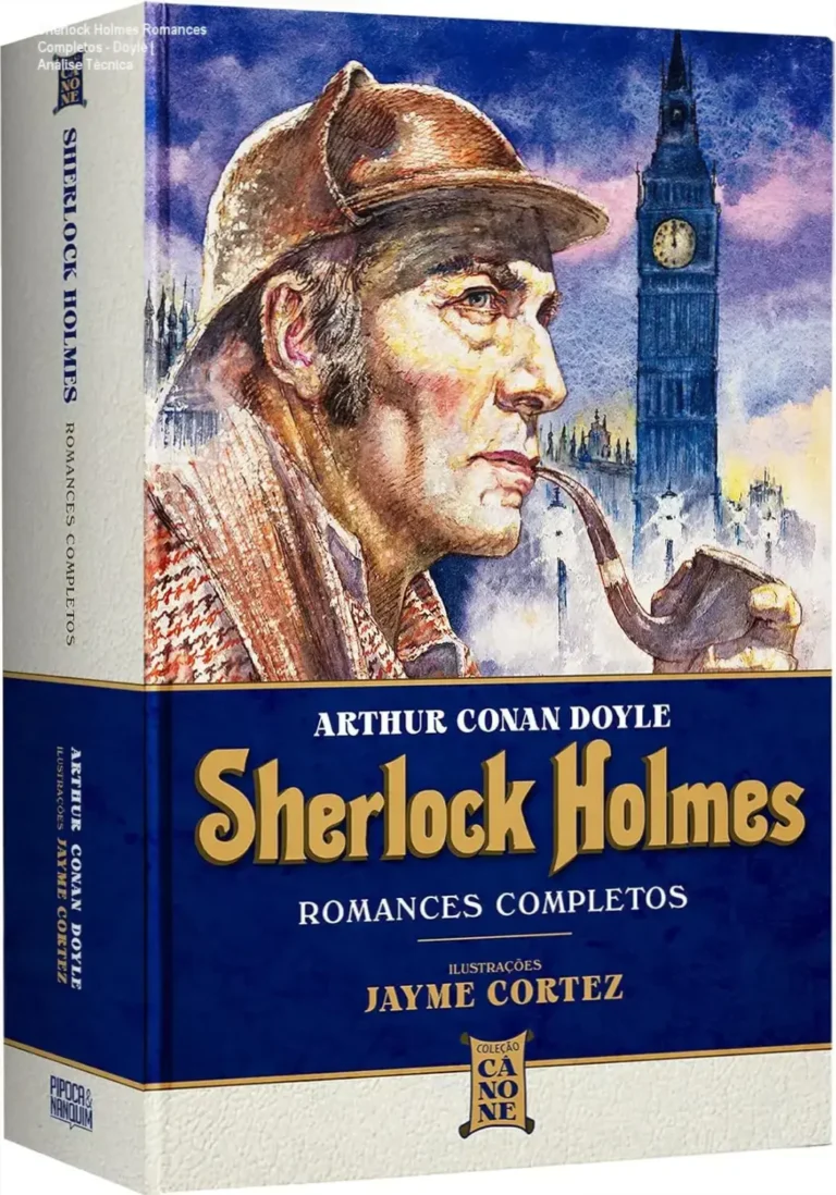 Sherlock Holmes Romances Completos - Doyle | Análise Técnica 1 https://ondeaprender.com.br/ Capa do livro Sherlock Holmes Romances Completos ilustrado por Jayme Cortez