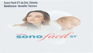 Interface do curso Sono Fácil ST da Dra. Dúnnia Baldissera apresentando módulos de medicina do sono