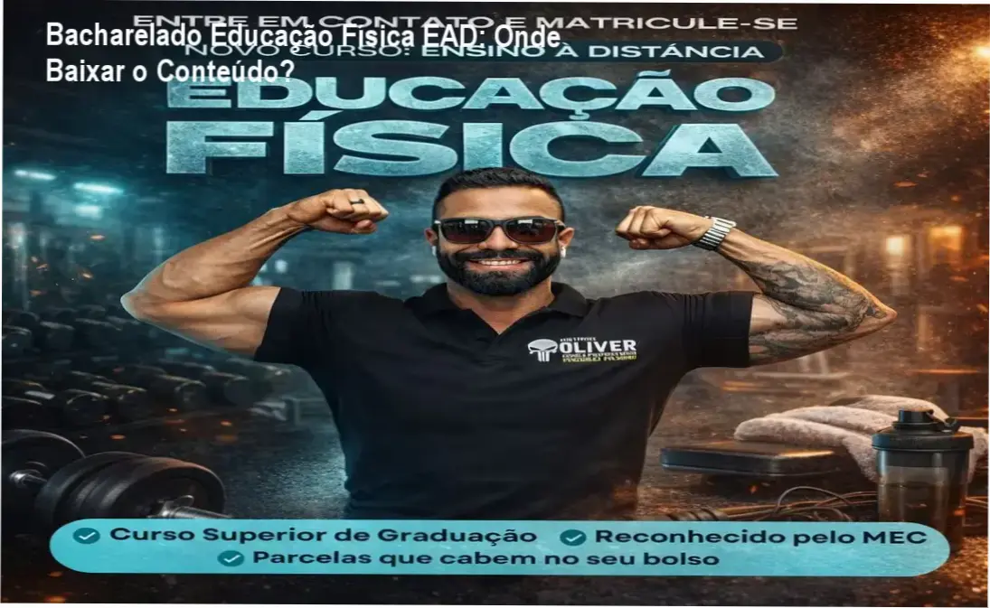 Estudante acessando plataforma de curso superior de Educação Física EAD via computador