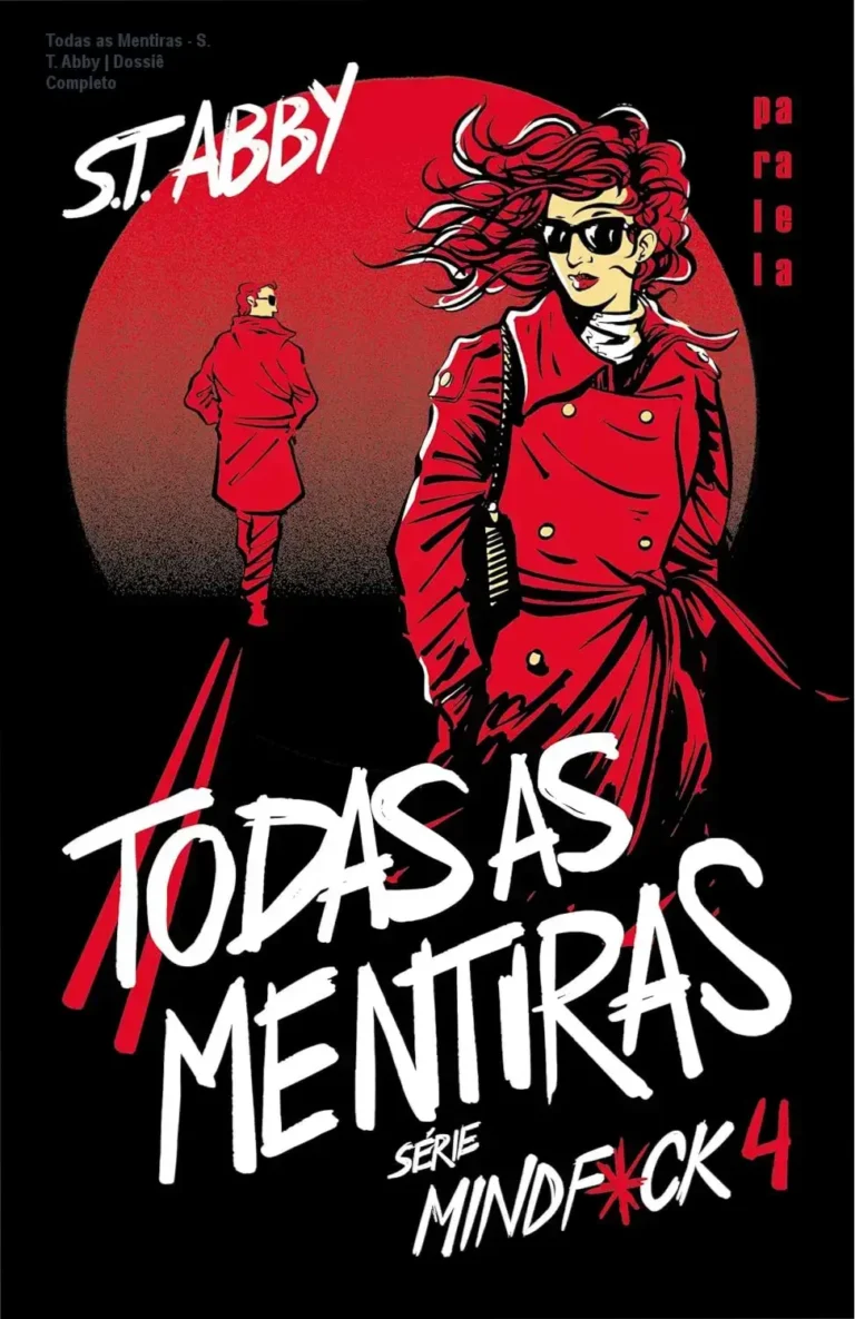 Capa do livro Todas as Mentiras de S. T. Abby, série Mindf*ck, temática de suspense e crime.