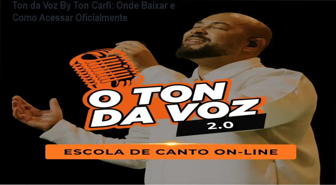 Estudante utilizando dispositivo móvel para acessar as aulas de técnica vocal do Ton da Voz By Ton Carfi