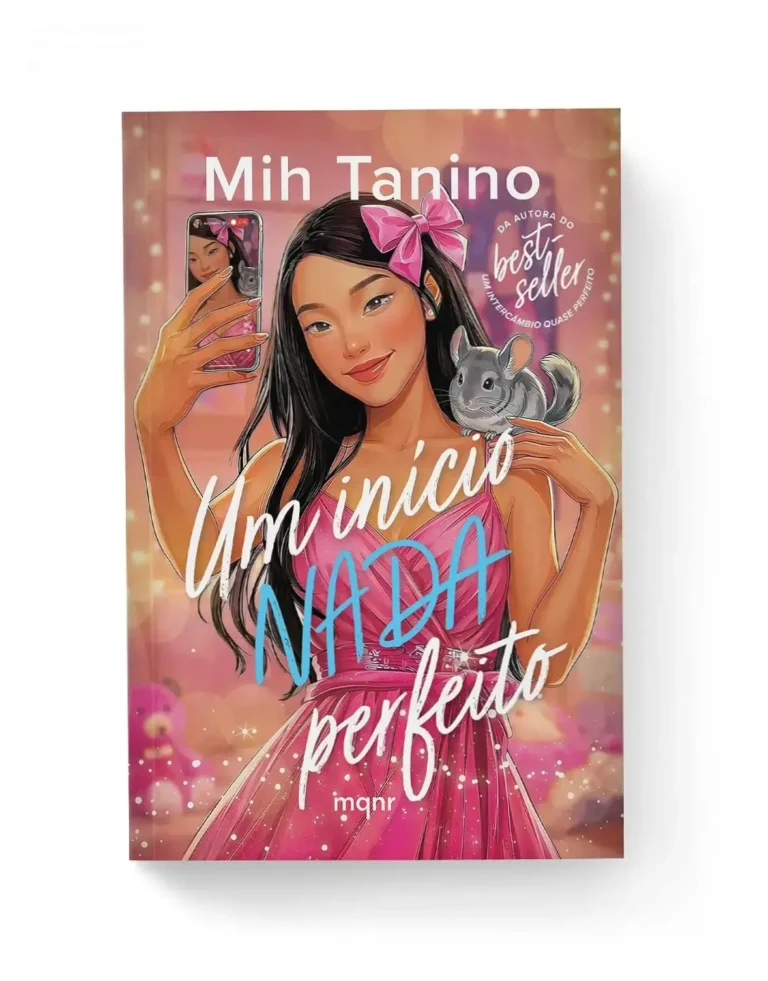 Capa do livro Um Início Nada Perfeito de Mih Tanino explorando a temática de fama e redes sociais
