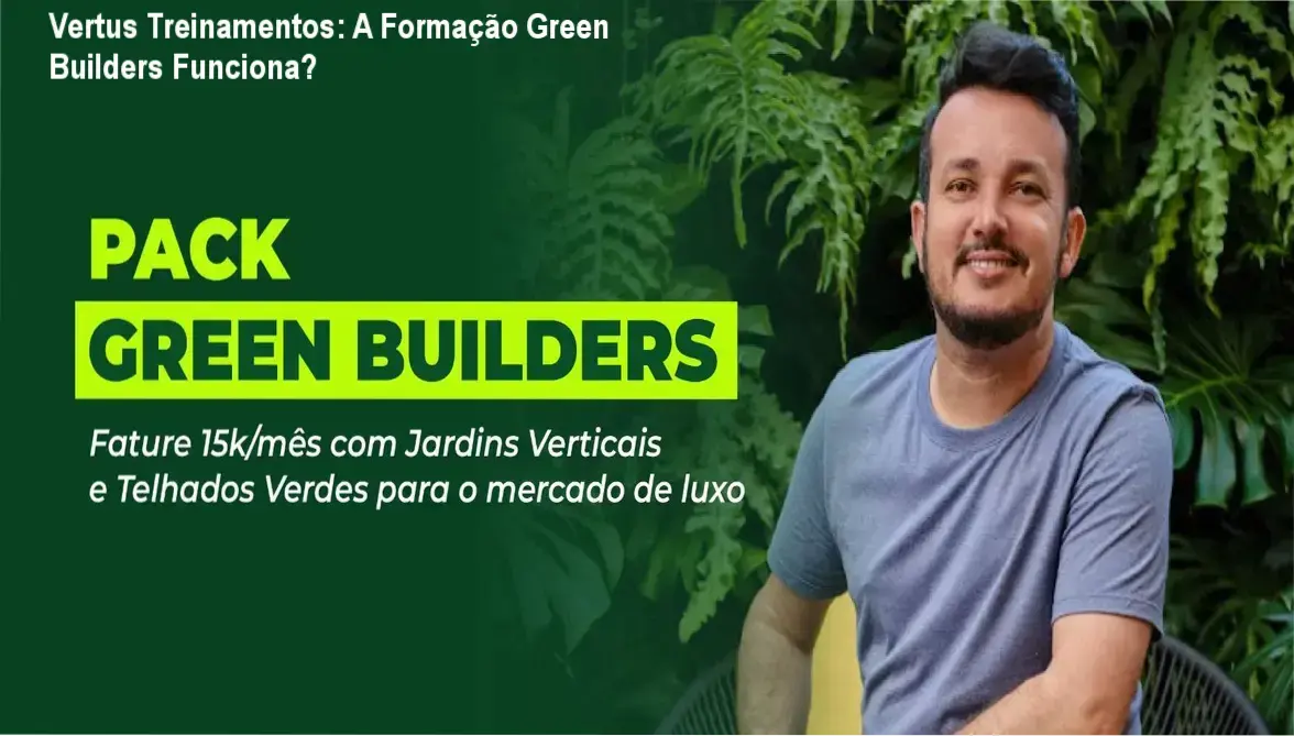 Profissional realizando a instalação técnica de um jardim vertical modular conforme metodologia Green Builders
