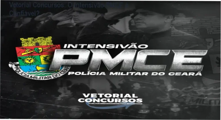 Estudante utilizando o material digital do Intensivão PMCE da Vetorial Concursos para preparação de carreira policial.