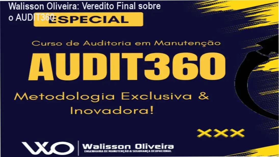 Walisson Oliveira apresentando a metodologia de auditoria em manutenção AUDIT360