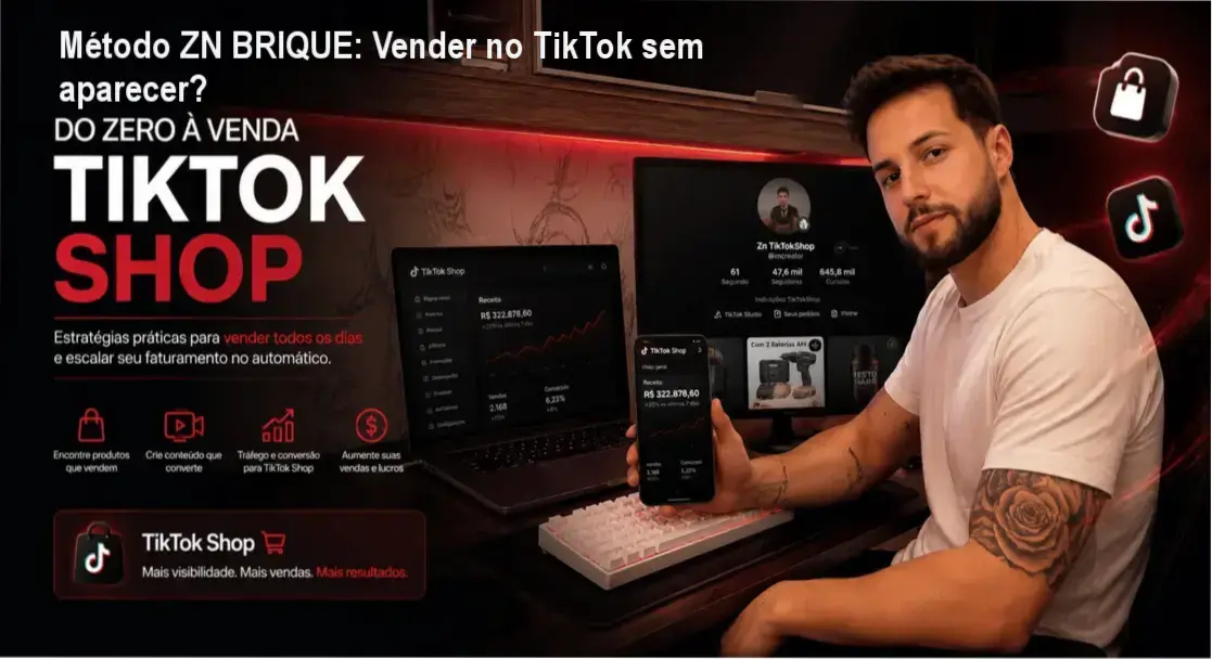 Método ZN BRIQUE: Vender no TikTok sem aparecer? 1 https://ondeaprender.com.br/metodo-zn-brique-ensingar-se-nos-videos-do-tiktok-sim/ ZN demonstrando o Método ZN BRIQUE no TikTok, ajudando afiliados a gerar vendas sem aparecerem em cenas.