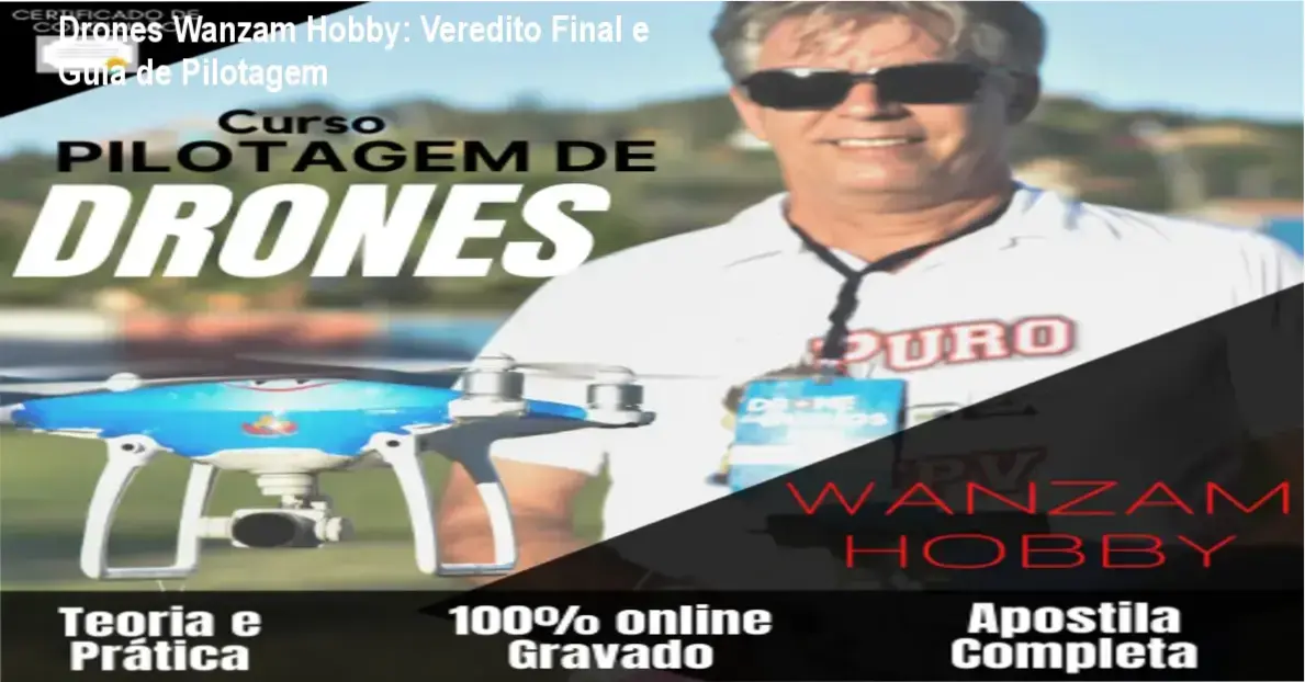 Instrutor Wanzam Hobby demonstrando técnicas de pilotagem de drone para iniciantes