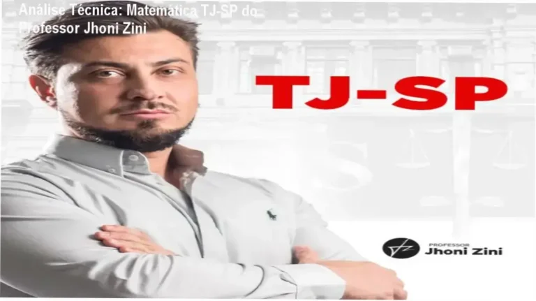 Análise Técnica: Matemática TJ-SP do Professor Jhoni Zini 8 https://ondeaprender.com.br/ Interface do curso de Matemática e Raciocínio Lógico para TJ-SP do professor Jhoni Zini