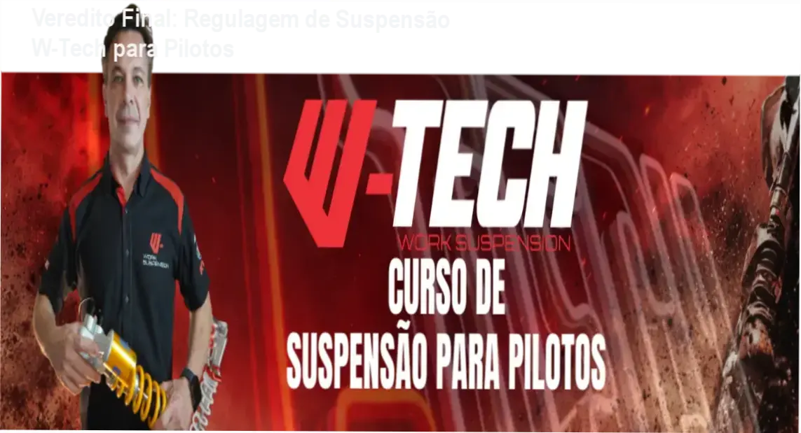 Piloto ajustando suspensão de moto Off-Road seguindo o método W-Tech de Alex Crepaldi