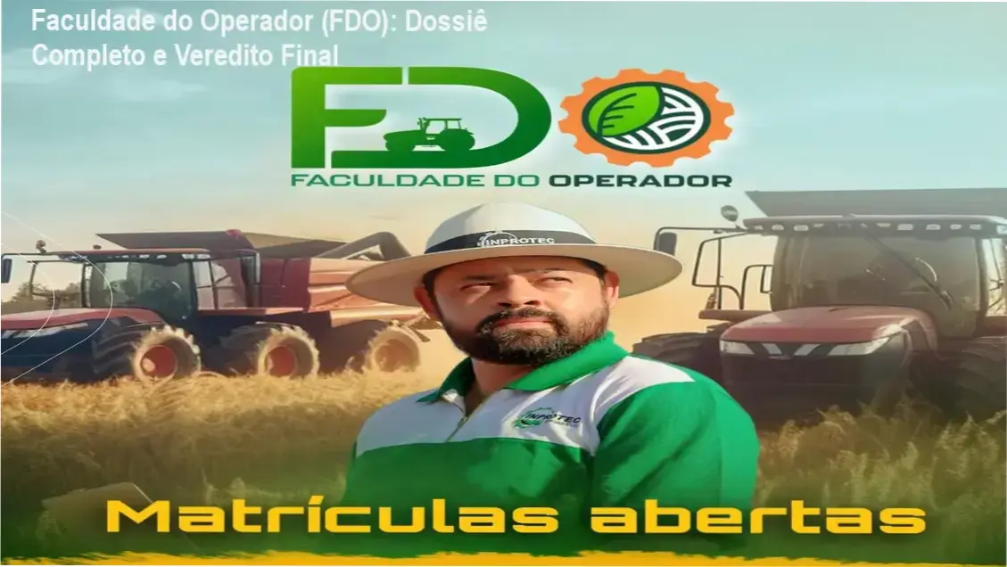 Interface do treinamento profissional da Faculdade do Operador em máquinas agrícolas