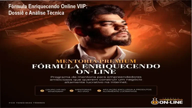 Fórmula Enriquecendo Online VIIP: Dossiê e Análise Técnica 4 https://ondeaprender.com.br/ Interface do treinamento Fórmula Enriquecendo Online VIIP focado em marketing digital